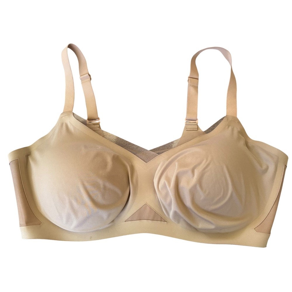 Honeylove Womens Crossover Bra Sand Beige Wireless Support 1X 40C/D LWBR0302V3